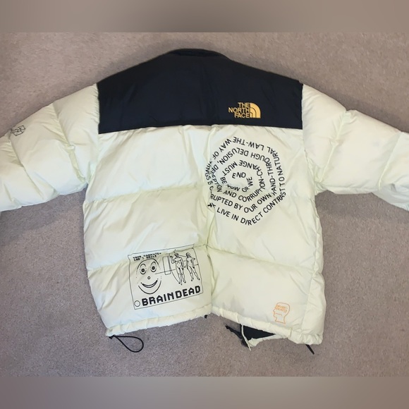 Brain Dead x The North Face Retro Nuptse Jacket - Tender Yellow  Size L - Picture 4 of 11